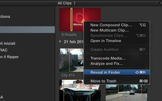 Final Cut Pro missing file